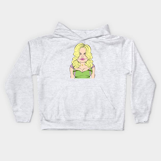 JENNIFER COOLIDGE FAN ART Kids Hoodie by cartoonistguy